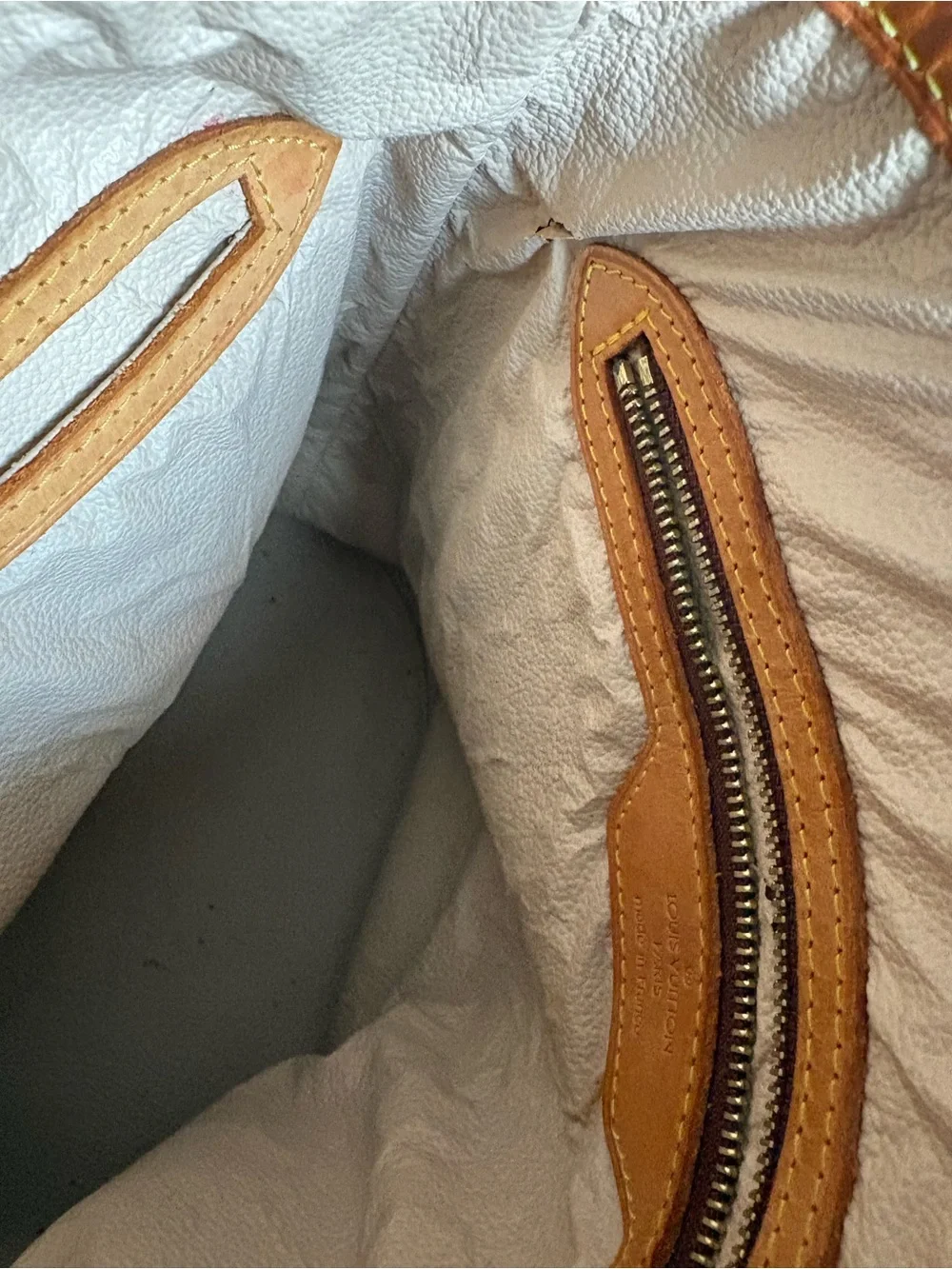 Louis Vuitton Monogram Canvas Tote with Vachetta Trim and Pouch